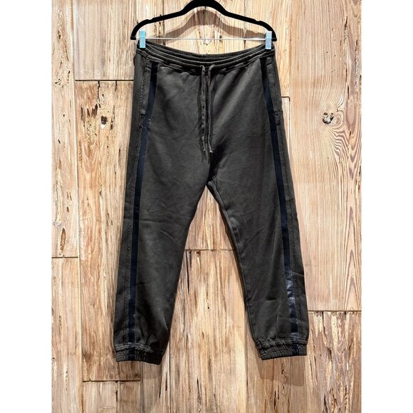 ROQUE ITALY WOMEN'S ITALIAN DESIGNED MADE SWEATPANT / 4 / BLACK W/ BLACK STRIPE - Picture 1 of 6